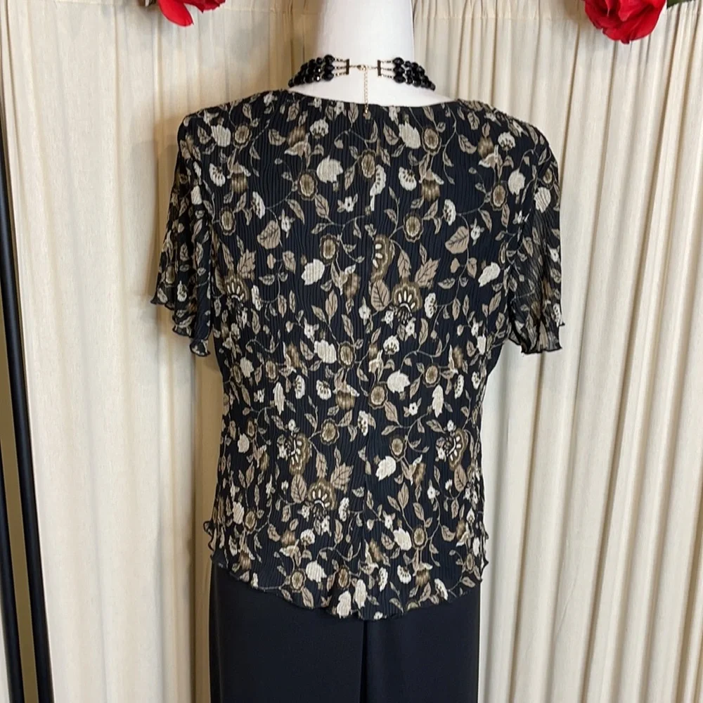 VINTAGE- HELENE BLAKE FLORAL MAXI DRESS SIZE 14 - Picture 10 of 12